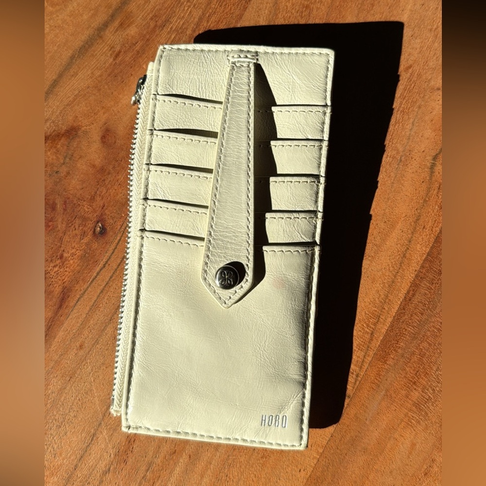 Hobo Cream Leather Card Holder